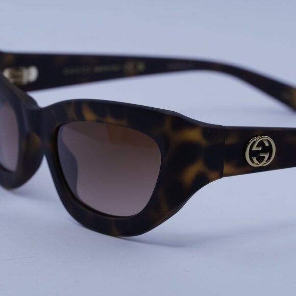 Gucci GG1784S 002 Sunglasses Dark Havana Cat Eye Frame, Brown Lenses main image 3